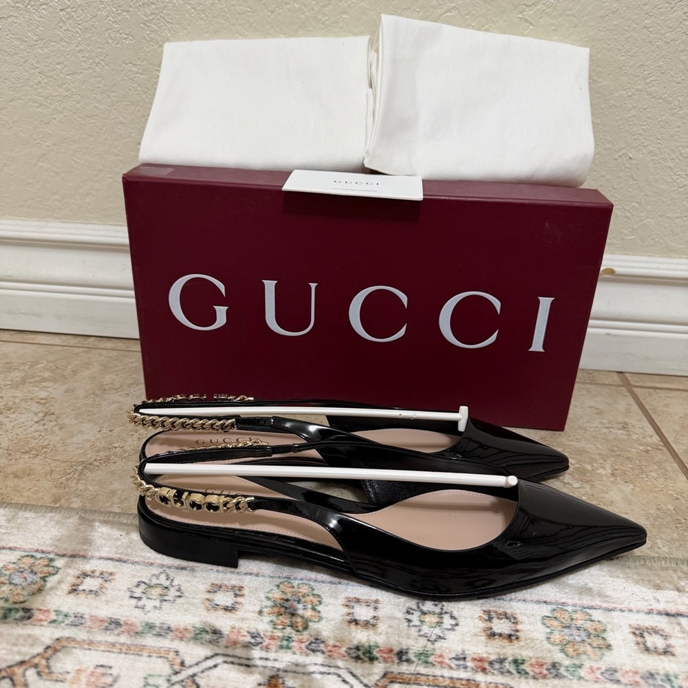 New Gucci Signorina ballet flats black patent leather - Picture 3 of 9